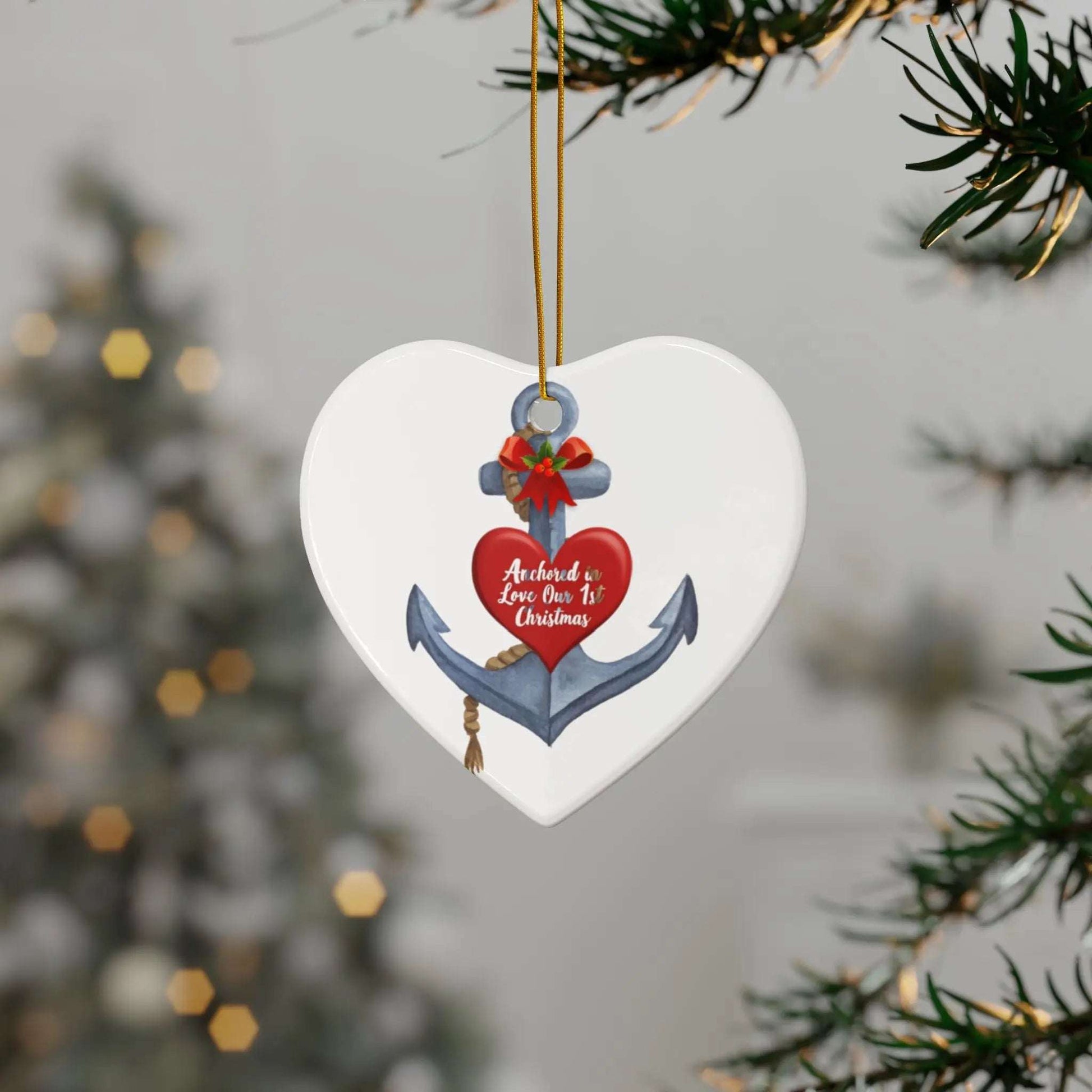 Anchored in Love Ornament  Ornament  Everythings Beachy