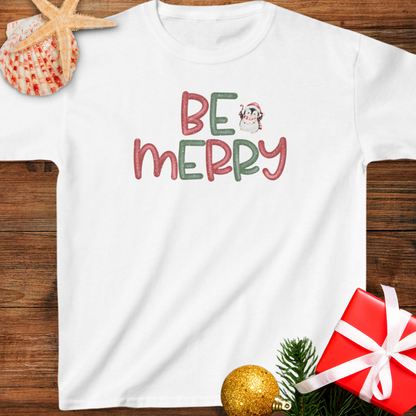 Be Merry Penguin Kids Tee