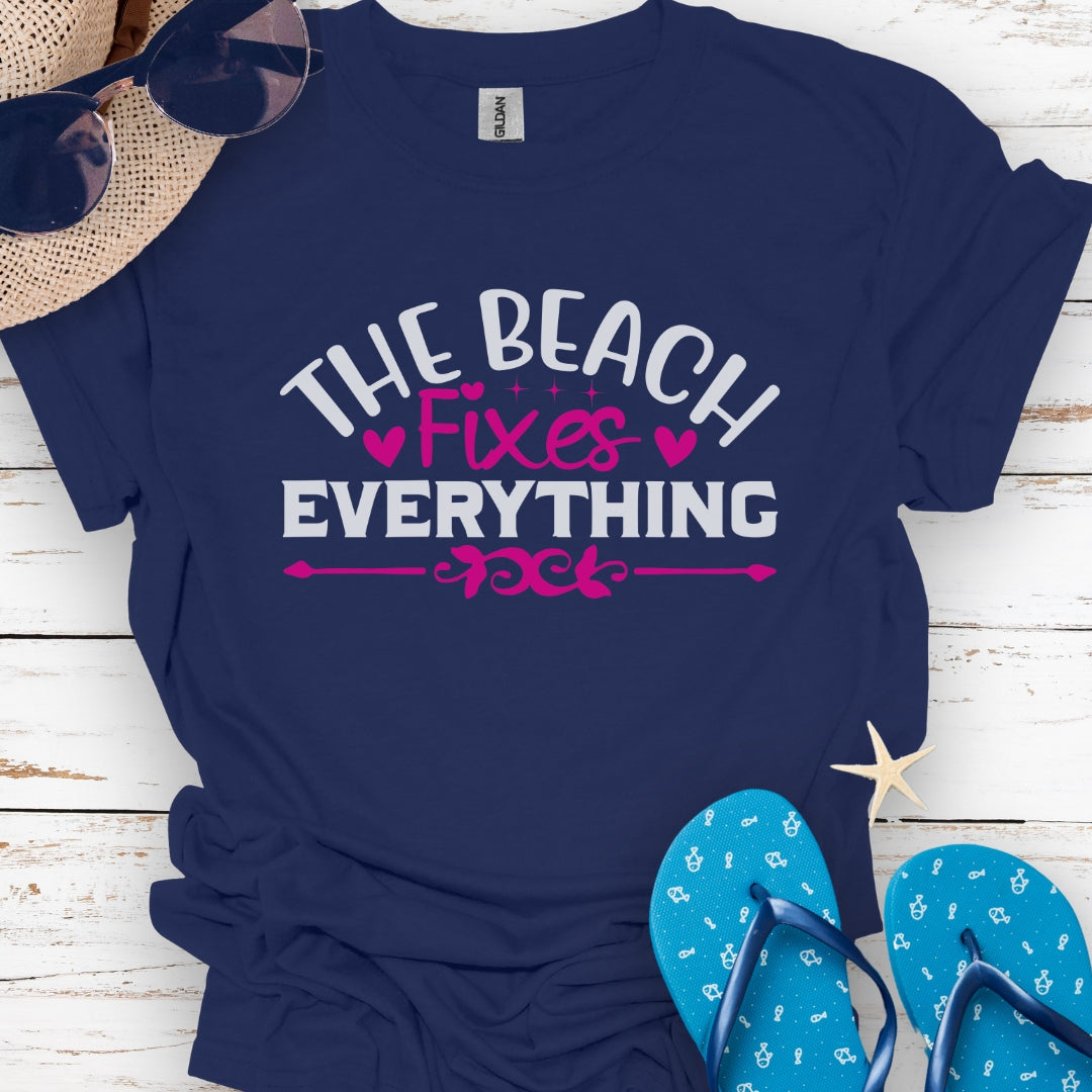 The Beach Fixes Everything Tee