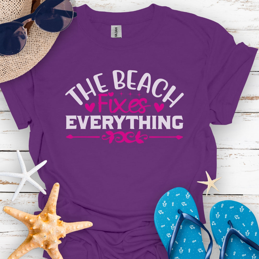 The Beach Fixes Everything Tee