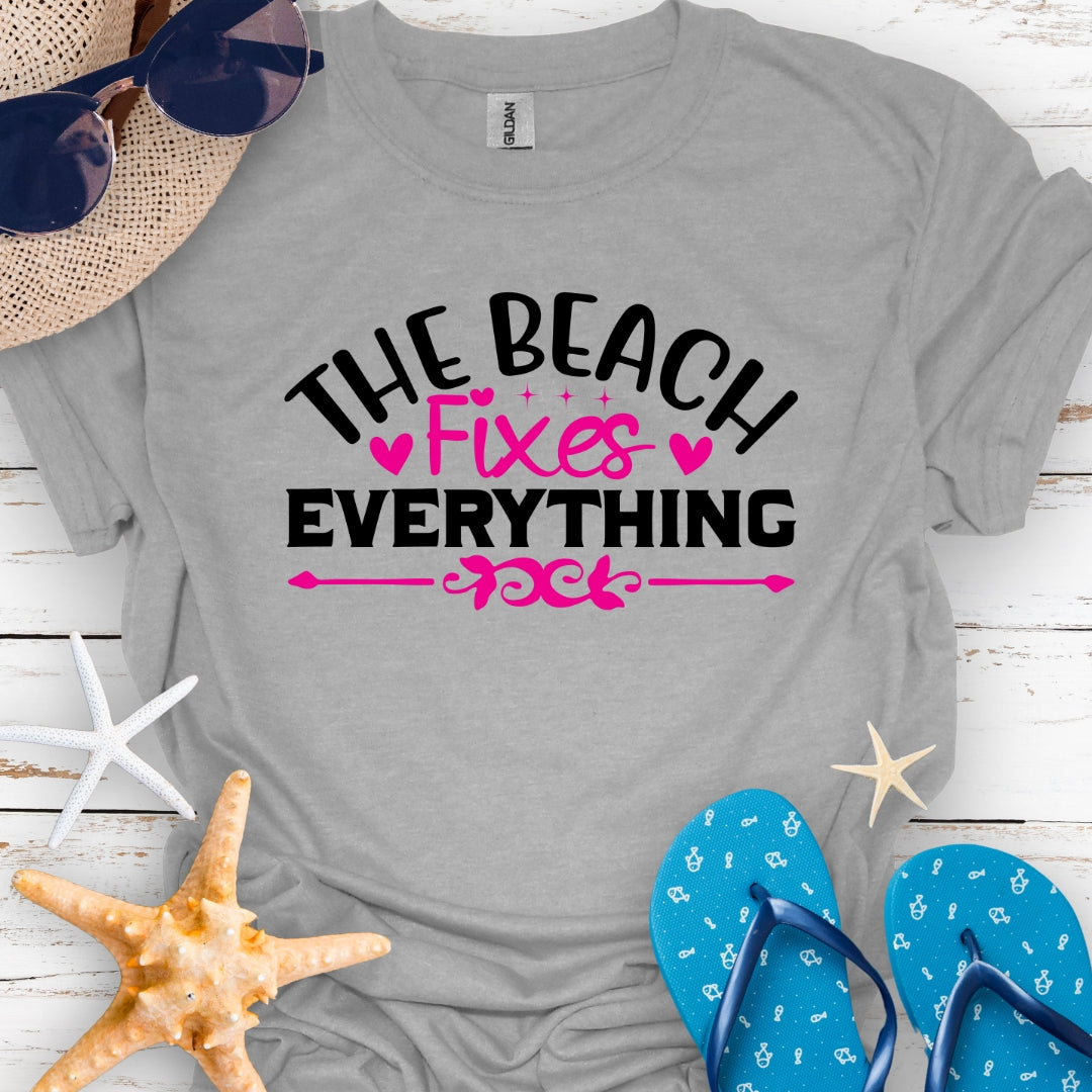 The Beach Fixes Everything Tee