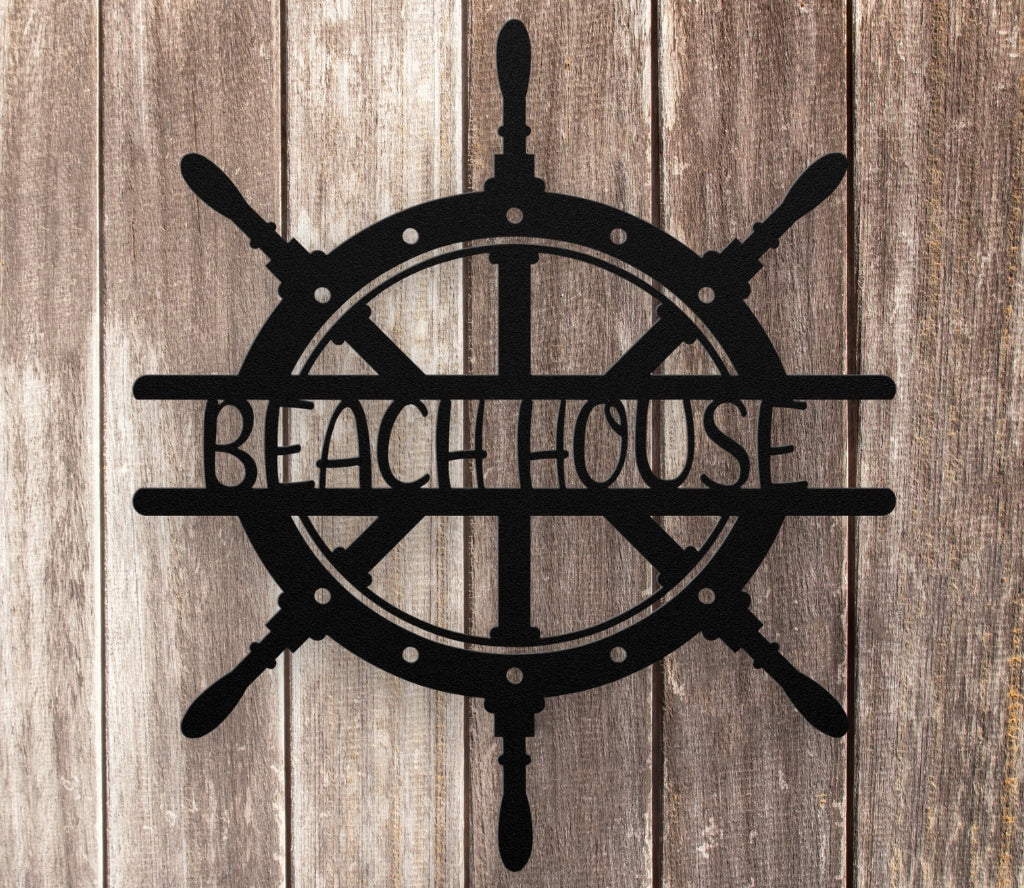 Beach House Metal Wall Art