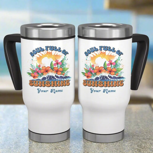 Soul Full of Sunshine Travel Mug | Personalized  Tumbler Full Wrap  Everythings Beachy