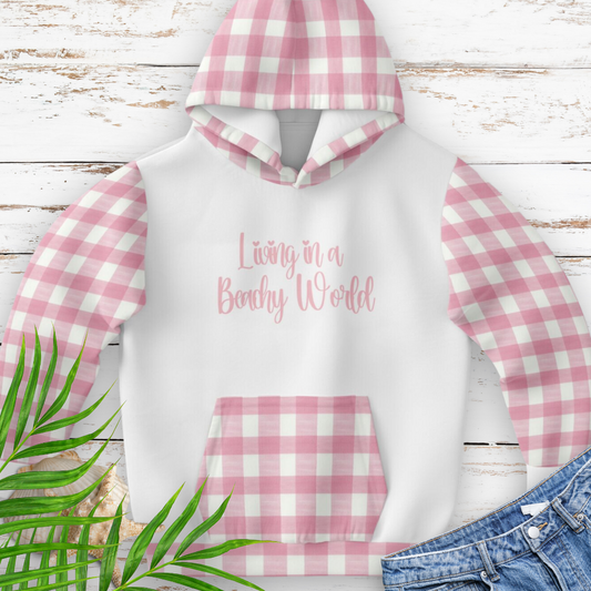 Living in a Beachy World Girl's Hoodie