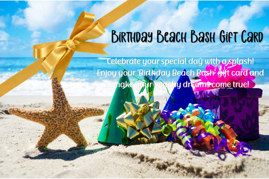 Happy Birthday Gift Card with beach picture