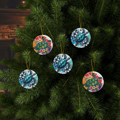 Tropical Sea Turtle Ornament