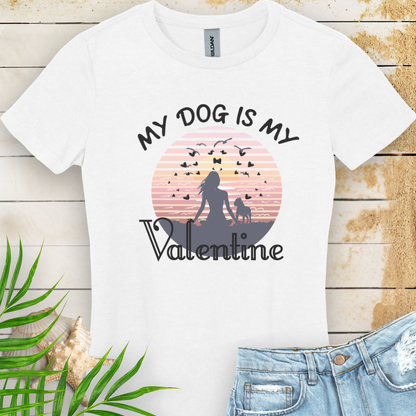 Dog My Valentine Women's Tee