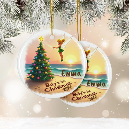 Fairy Baby's 1st Christmas Ornament  Ornaments Circle-10-pcs Everythings Beachy
