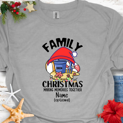 Family Christmas Memories T-Shirt | Personalize  T-Shirt Sport-Grey-5XL Everythings Beachy