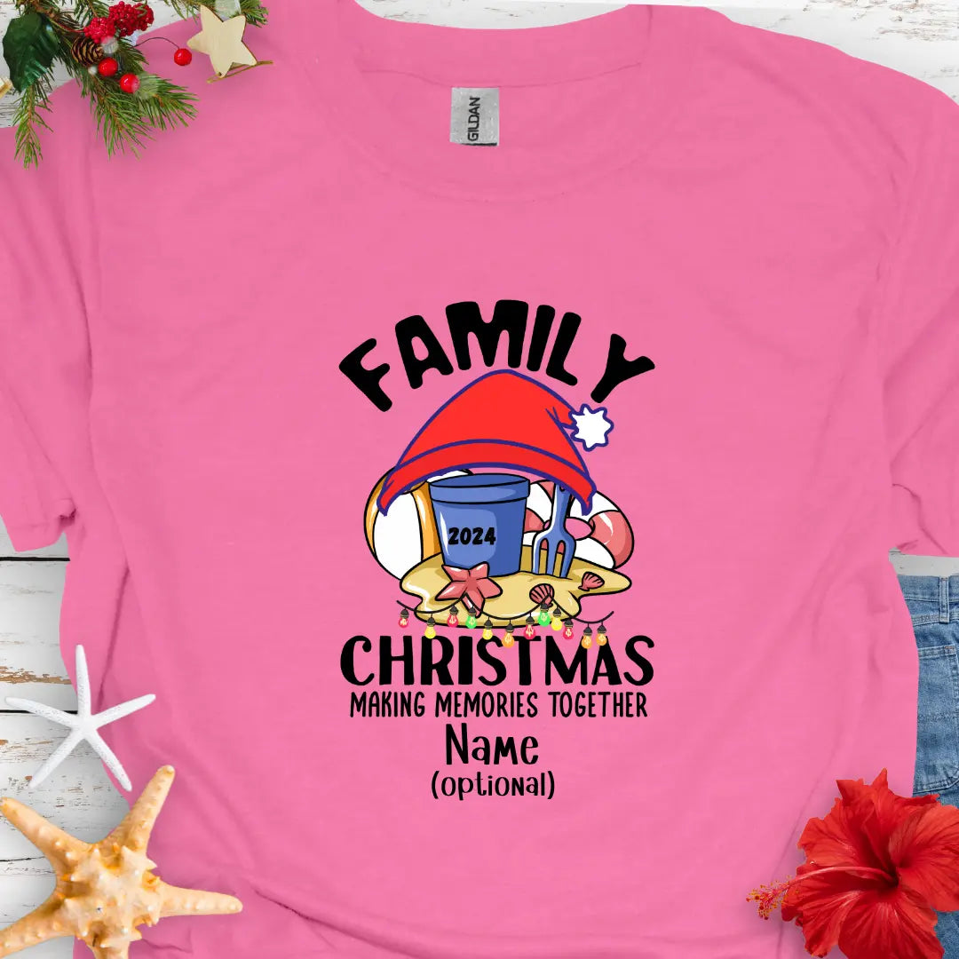 Family Christmas Memories T-Shirt | Personalize  T-Shirt Azalea-3XL Everythings Beachy