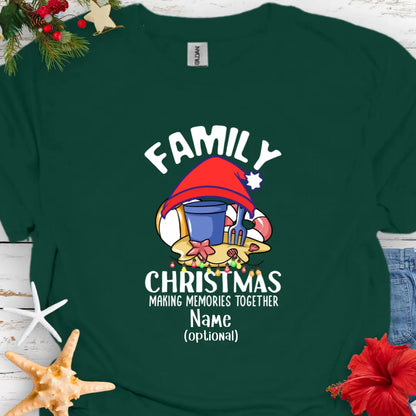 Family Christmas Memories T-Shirt | Personalize  T-Shirt Forest-Green-3XL Everythings Beachy