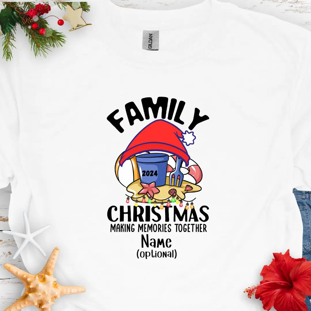 Family Christmas Memories T-Shirt | Personalize  T-Shirt White-5XL Everythings Beachy