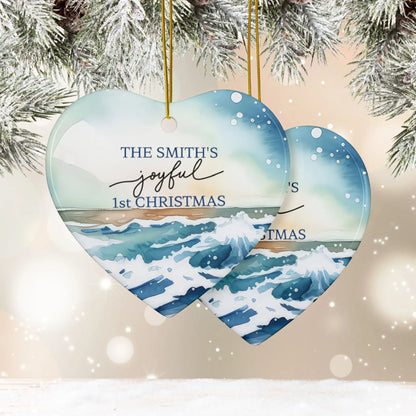 Family's 1st Christmas Together Ornament  Ornament Heart-10-pcs Everythings Beachy