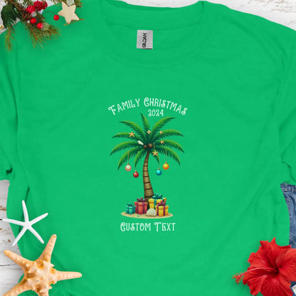 Family Christmas T-Shirt | Personalized  T-Shirt Kelly-Green-3XL Everythings Beachy