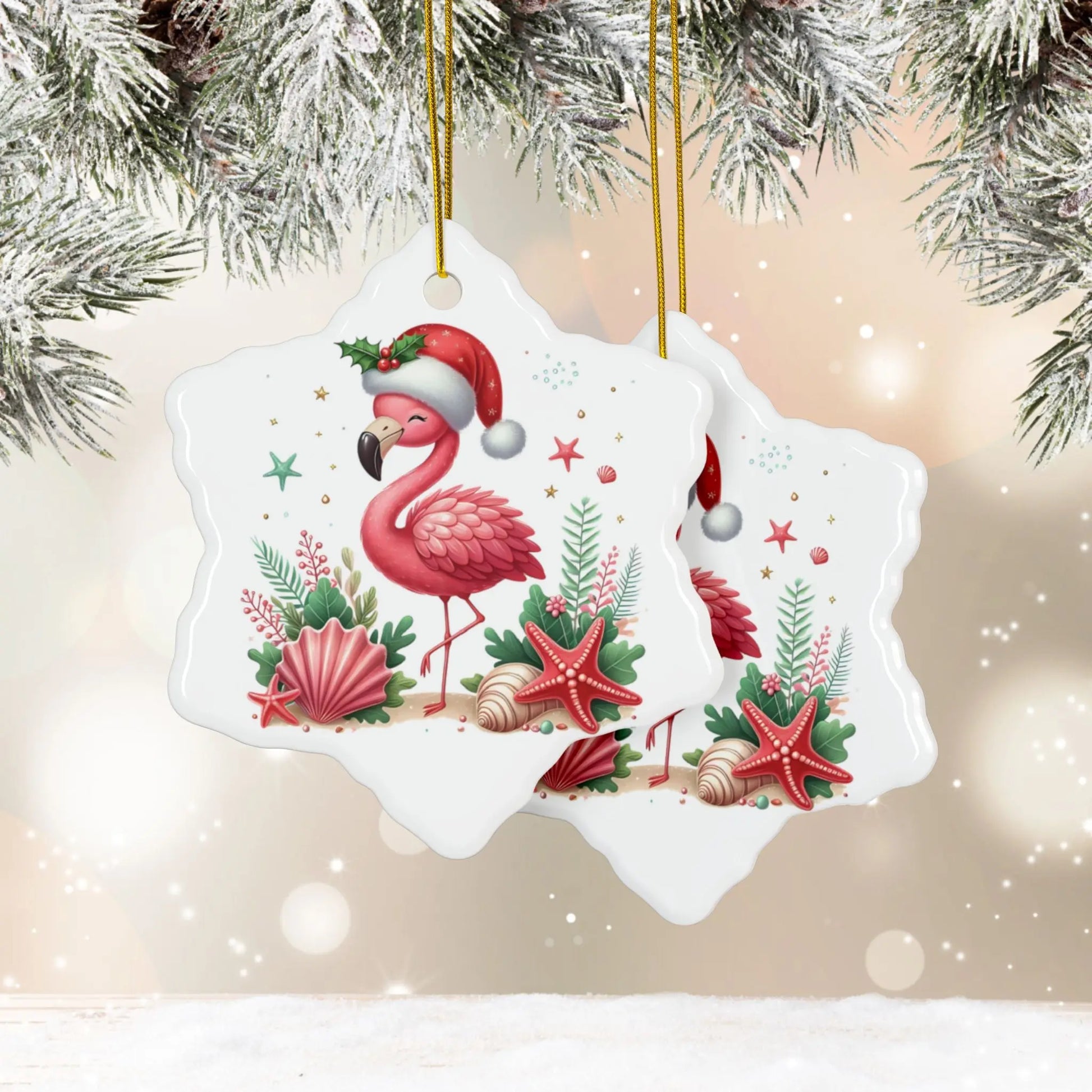 Flamingo Christmas Ornament  Ornaments  Everythings Beachy