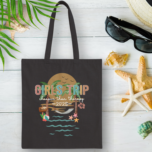 Girl's Trip Therapy 2025 Tote Bag