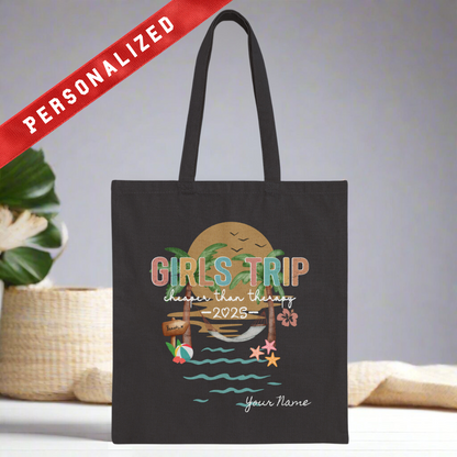 Girl's Trip Therapy 2025 Tote Bag ~ Personalized