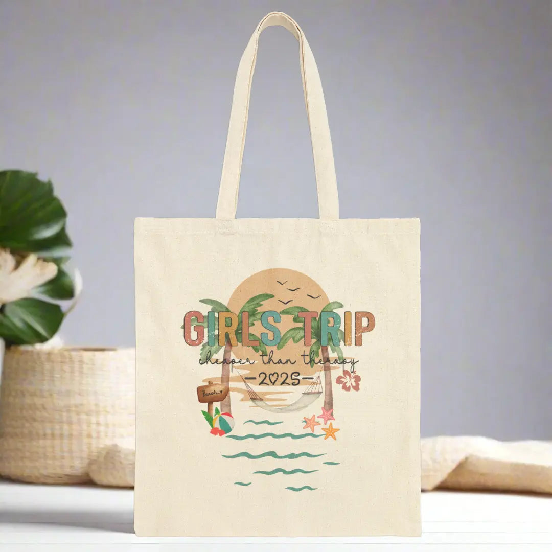 Girl's Trip Therapy 2025 Tote Bag  Bags  Everythings Beachy