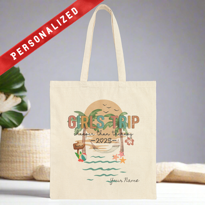 Girl's Trip Therapy 2025 Tote Bag ~ Personalized