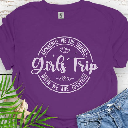 Girl's Trip 2025 T-Shirt  T-Shirt Purple-4XL Everythings Beachy