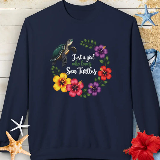 Sea Turtle Girl Sweatshirt  Sweatshirt  Everythings Beachy