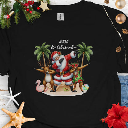 Mele Kalikimaka T-Shirt  T-Shirt Black-5XL Everythings Beachy