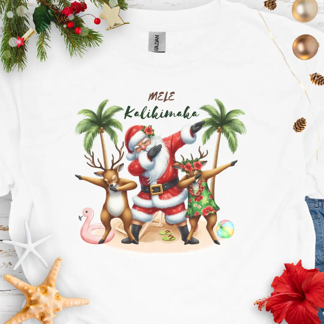 Mele Kalikimaka T-Shirt  T-Shirt White-5XL Everythings Beachy
