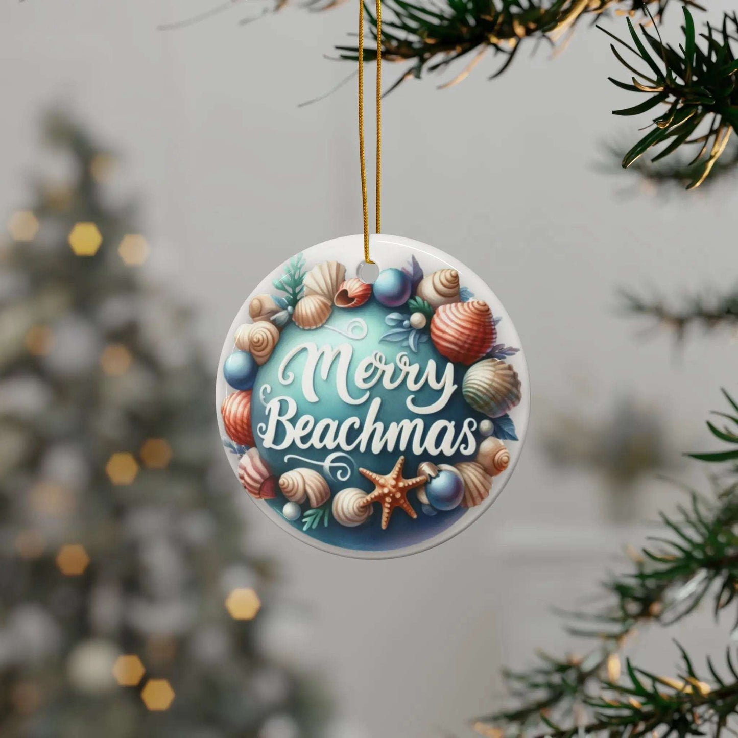 Merry Beachmas Christmas Ornaments  Ornament  Everythings Beachy