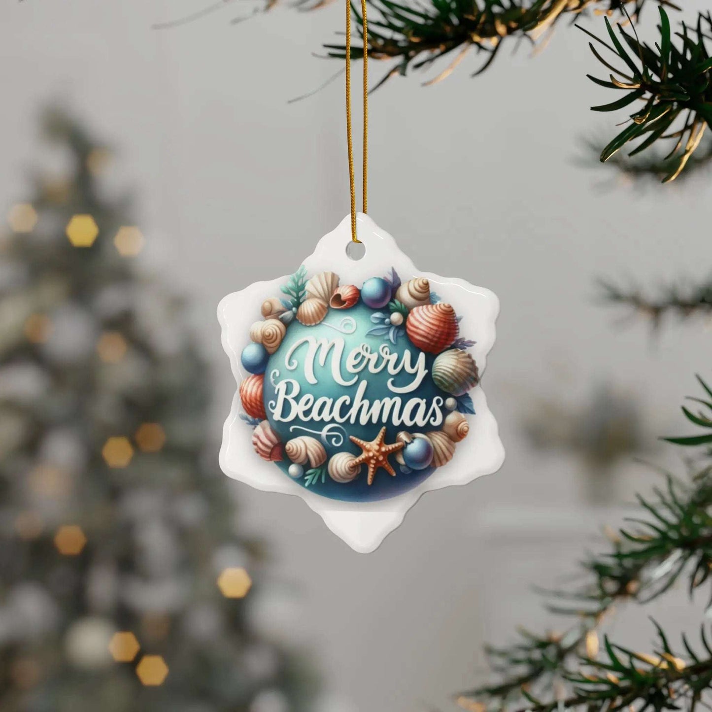 Merry Beachmas Christmas Ornaments  Ornament  Everythings Beachy