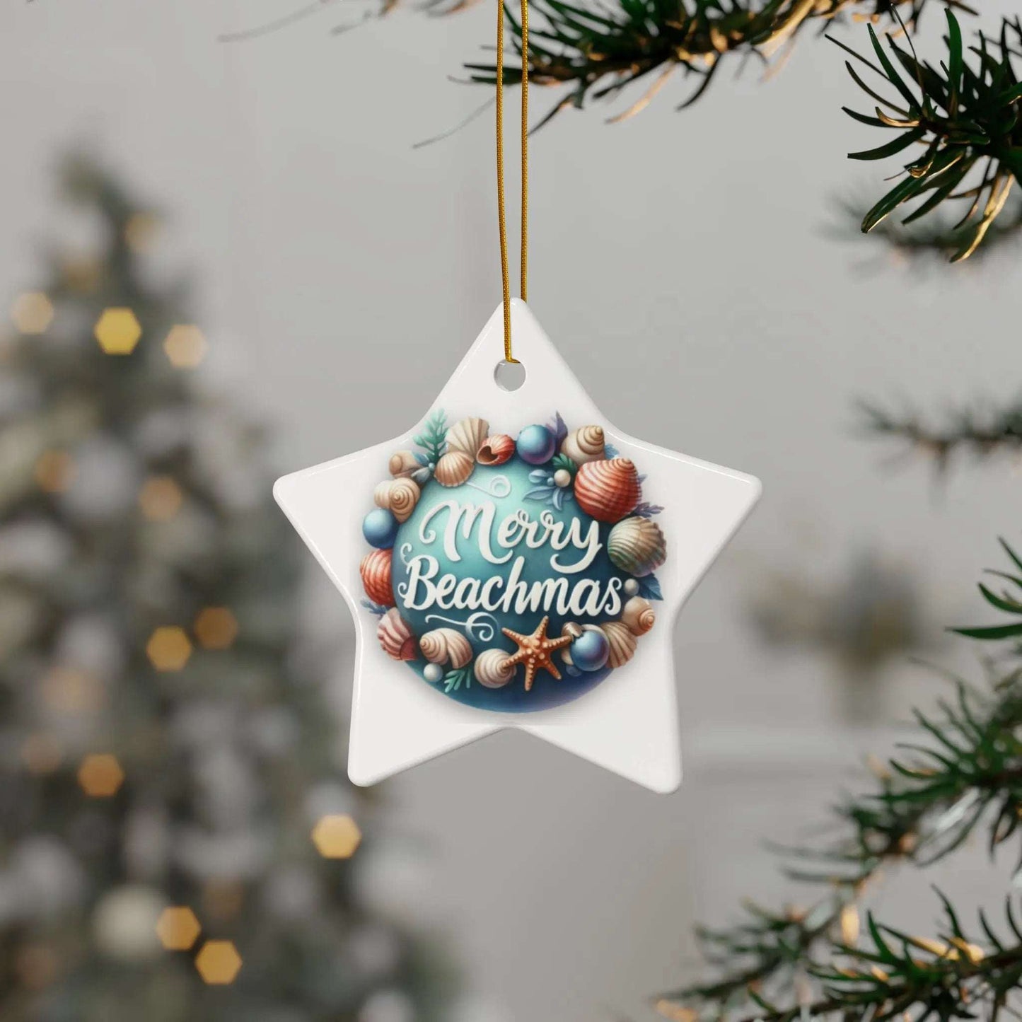 Merry Beachmas Christmas Ornaments  Ornament  Everythings Beachy