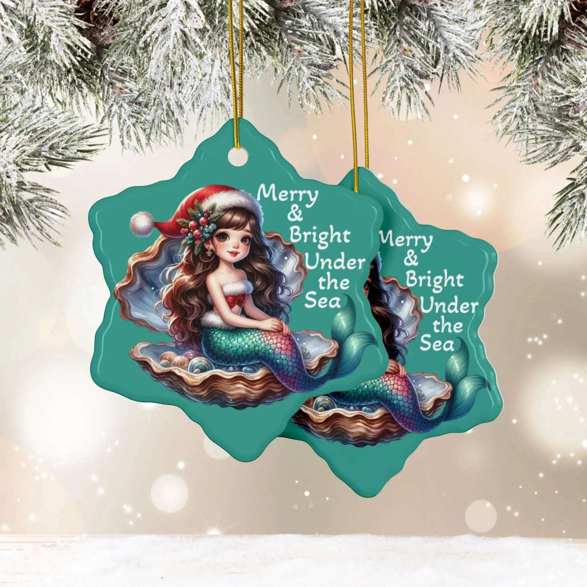 Merry & Bright Ornament  Ornament Snowflake-10-pcs Everythings Beachy