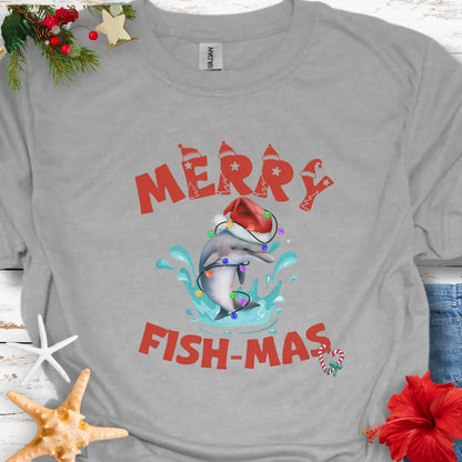 Merry Fish-mas T-Shirt  T-Shirt  Everythings Beachy