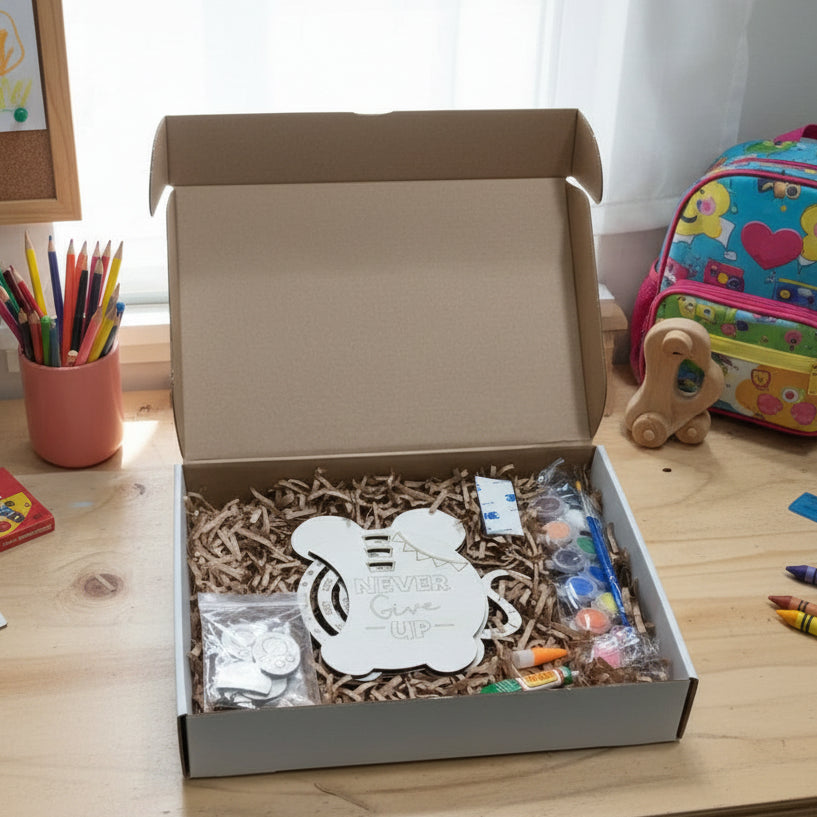 Mouse Calendar DIY Kit for kids opened.