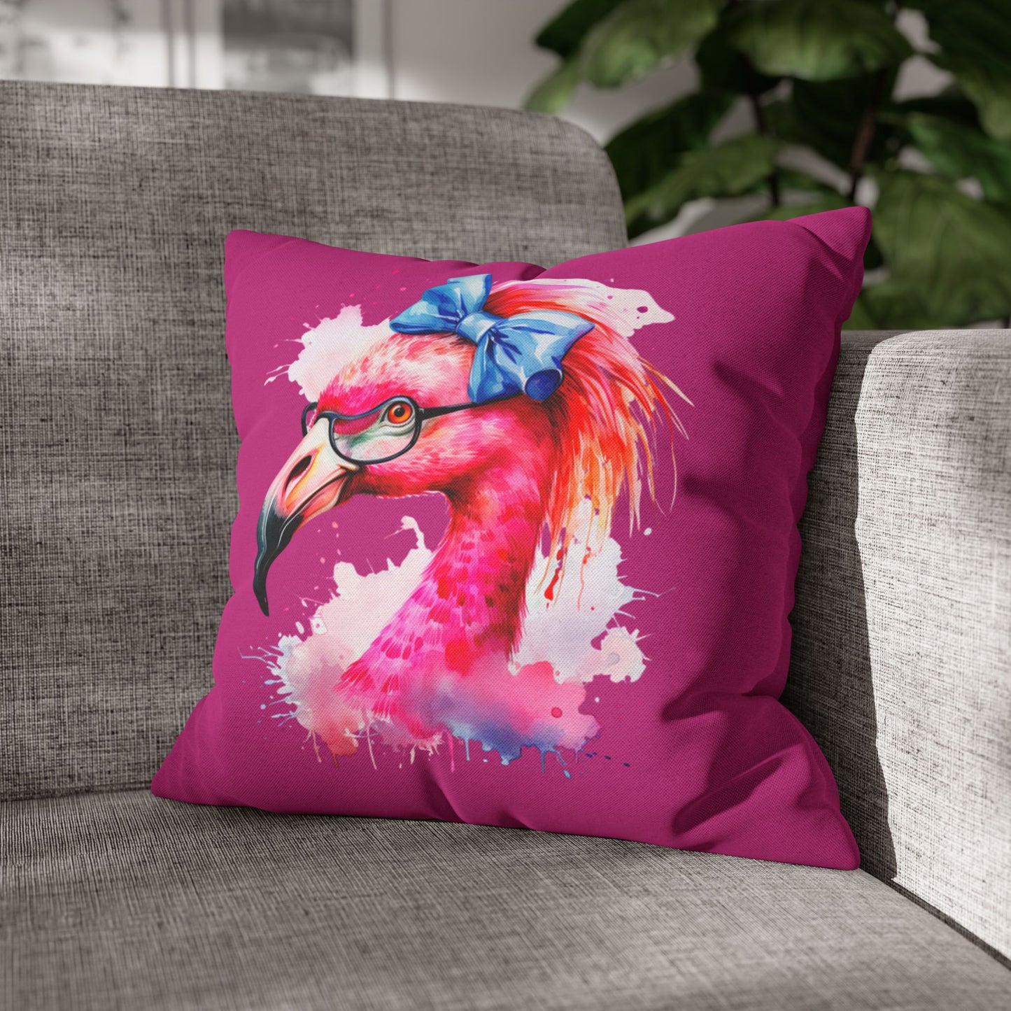 Glam Flamingo Pillow Cover