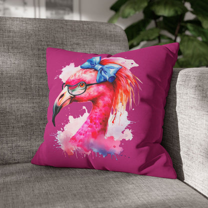 Glam Flamingo Pillow Cover