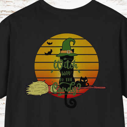 Purr-fectly Wicked Halloween T-Shirt (front/back design)