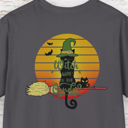 Purr-fectly Wicked Halloween T-Shirt (front/back design)