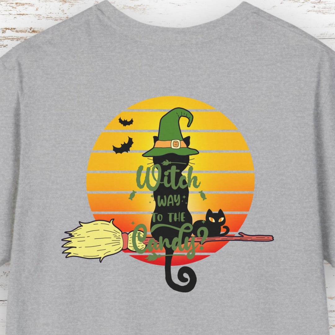 Purr-fectly Wicked Halloween T-Shirt (front/back design)