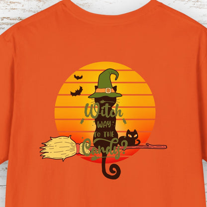 Purr-fectly Wicked Halloween T-Shirt (front/back design)