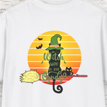 Purr-fectly Wicked Halloween T-Shirt (front/back design)