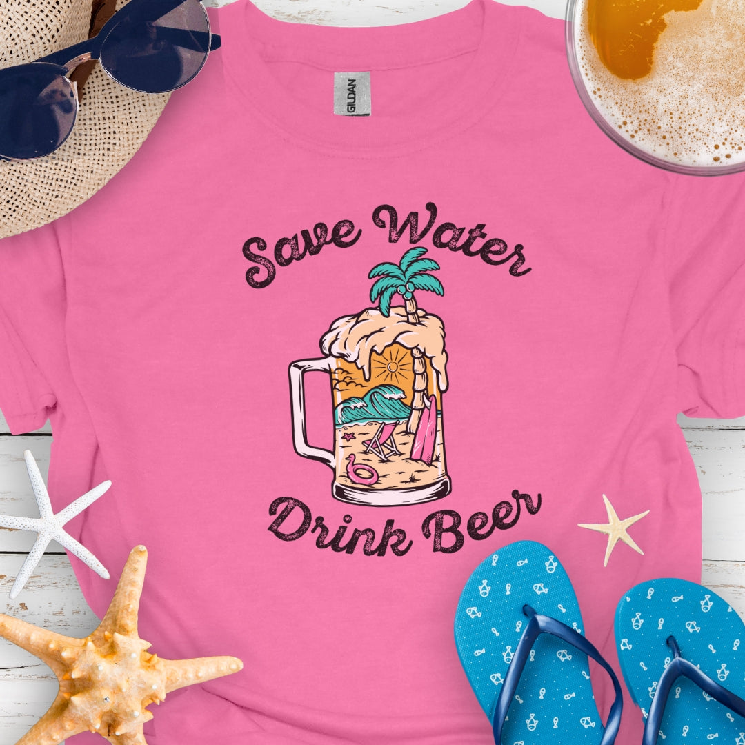 Save Water Drink Beer Beach Mug Shirt