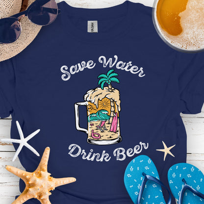 Save Water Drink Beer Beach Mug Shirt