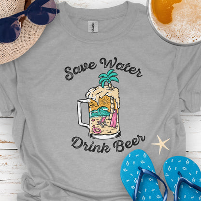 Save Water Drink Beer Beach Mug Shirt