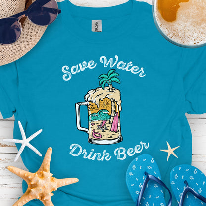 Save Water Drink Beer Beach Mug Shirt