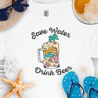 Save Water Drink Beer Beach Mug Shirt