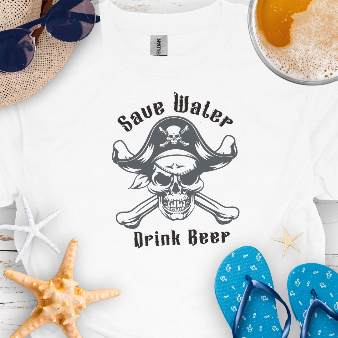 Save Water Drink Beer Pirate