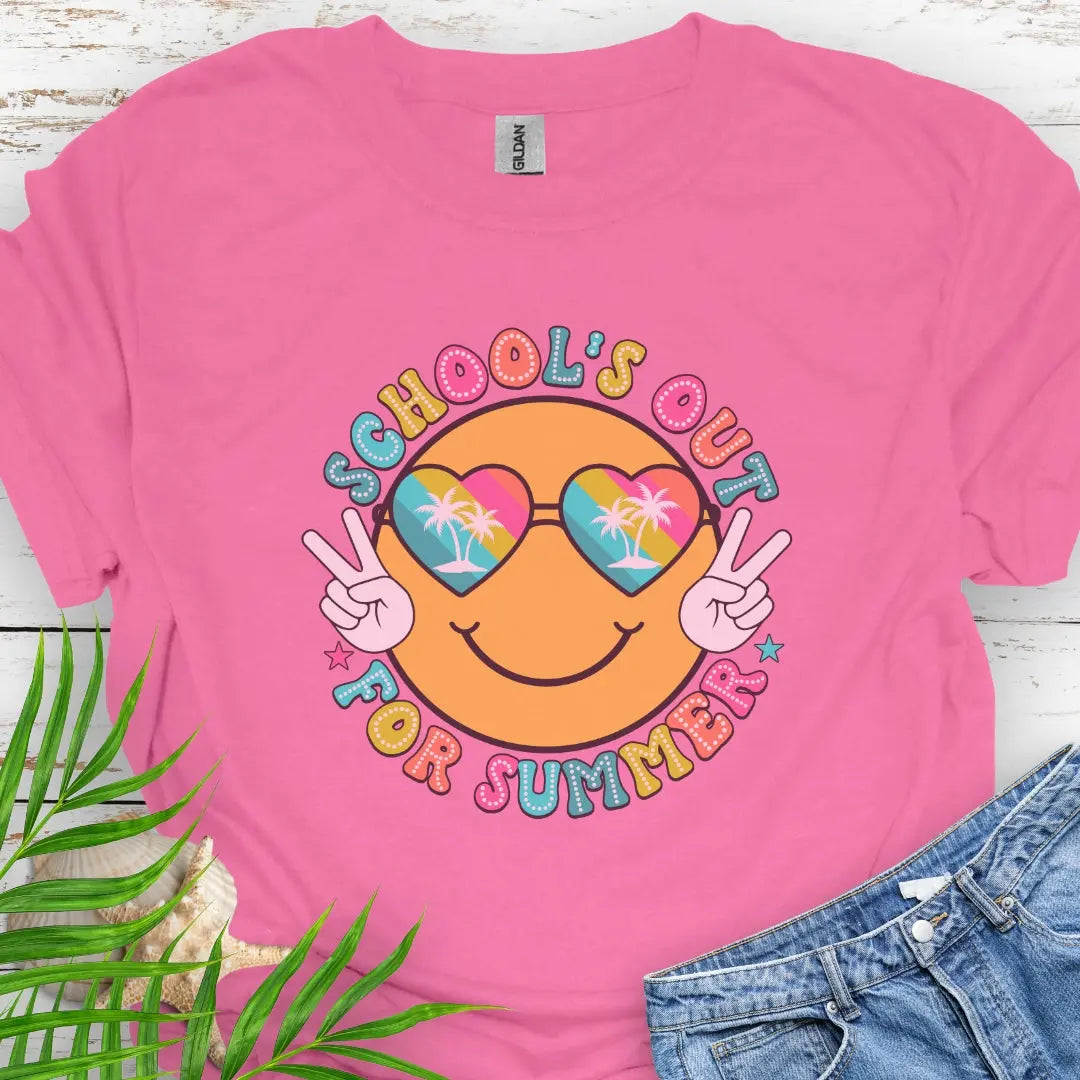 Schools Out for Summer Fun T-Shirt  T-Shirt 3XL-Azalea Everythings Beachy