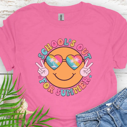 Schools Out for Summer Fun T-Shirt  T-Shirt 3XL-Azalea Everythings Beachy