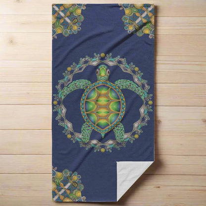 Blue Sea Turtle Beach Towel