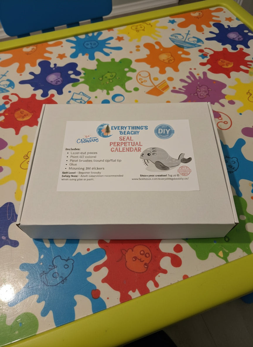 Seal Perpetual Calendar DIY Wood Craft Kit